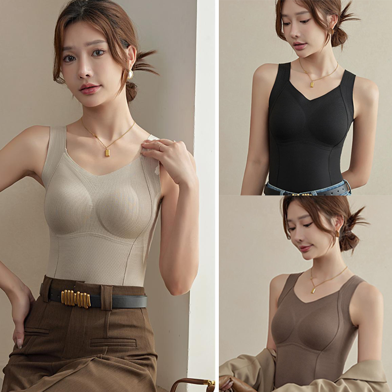 šVerdicktes, warmes Tanktop mit integriertem BH