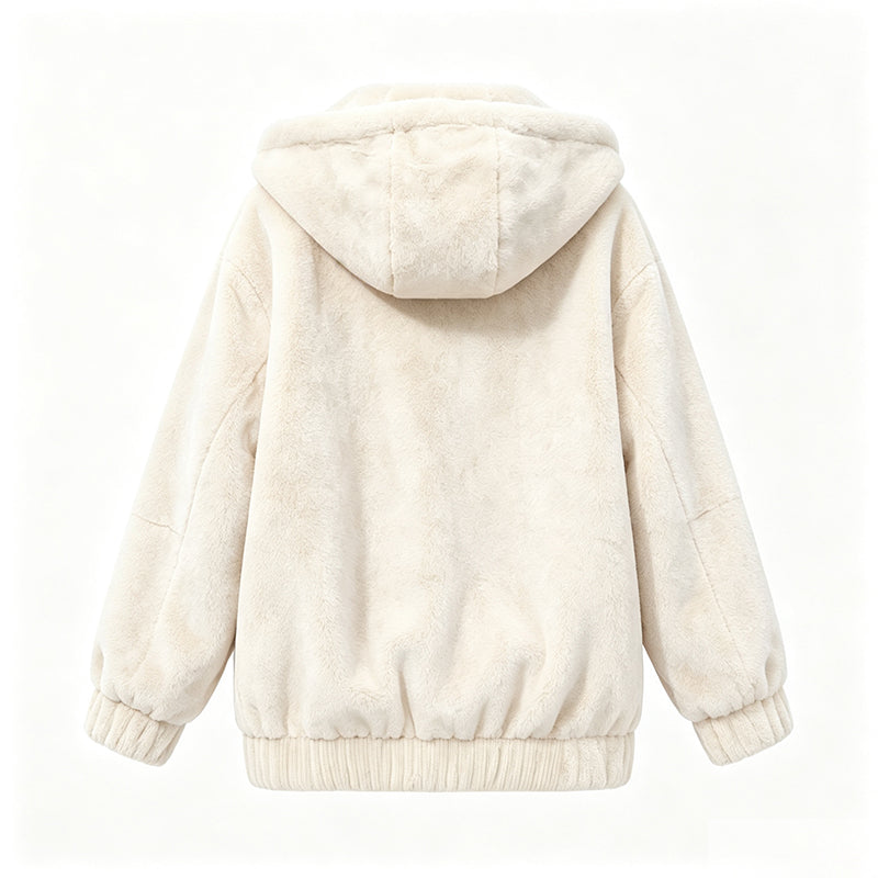 Gemütliche Damen-Winterjacke mit Kapuze