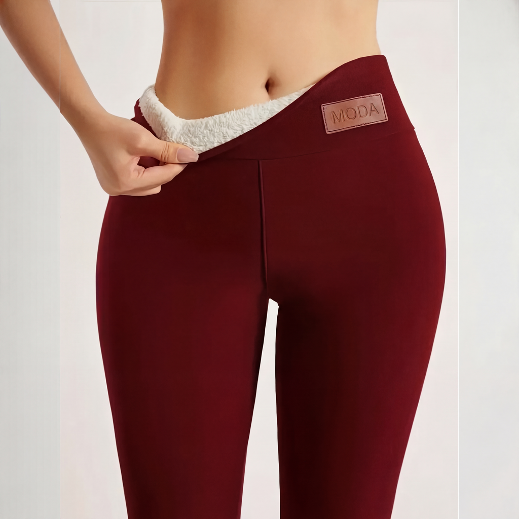 🧘♀️ Hohe Taille & Wärme, Winterkomfort – Hochtaillierte Thermo-Yogahosen für Damen