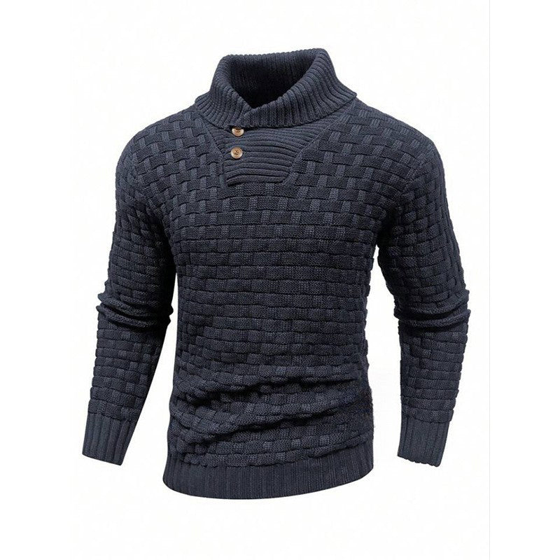 Klassischer Schalkragenpullover für Herren