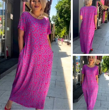 💃2026 modna sukienka z nadrukiem plus size