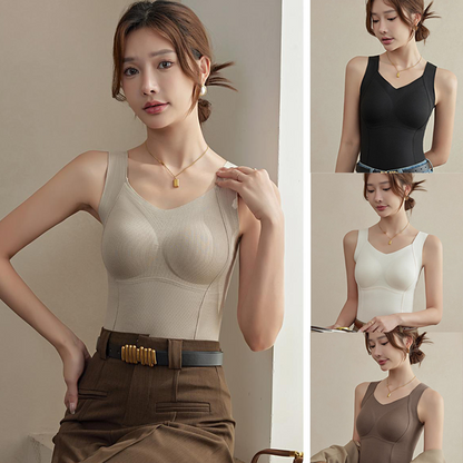 💖Verdicktes, warmes Tanktop mit integriertem BH