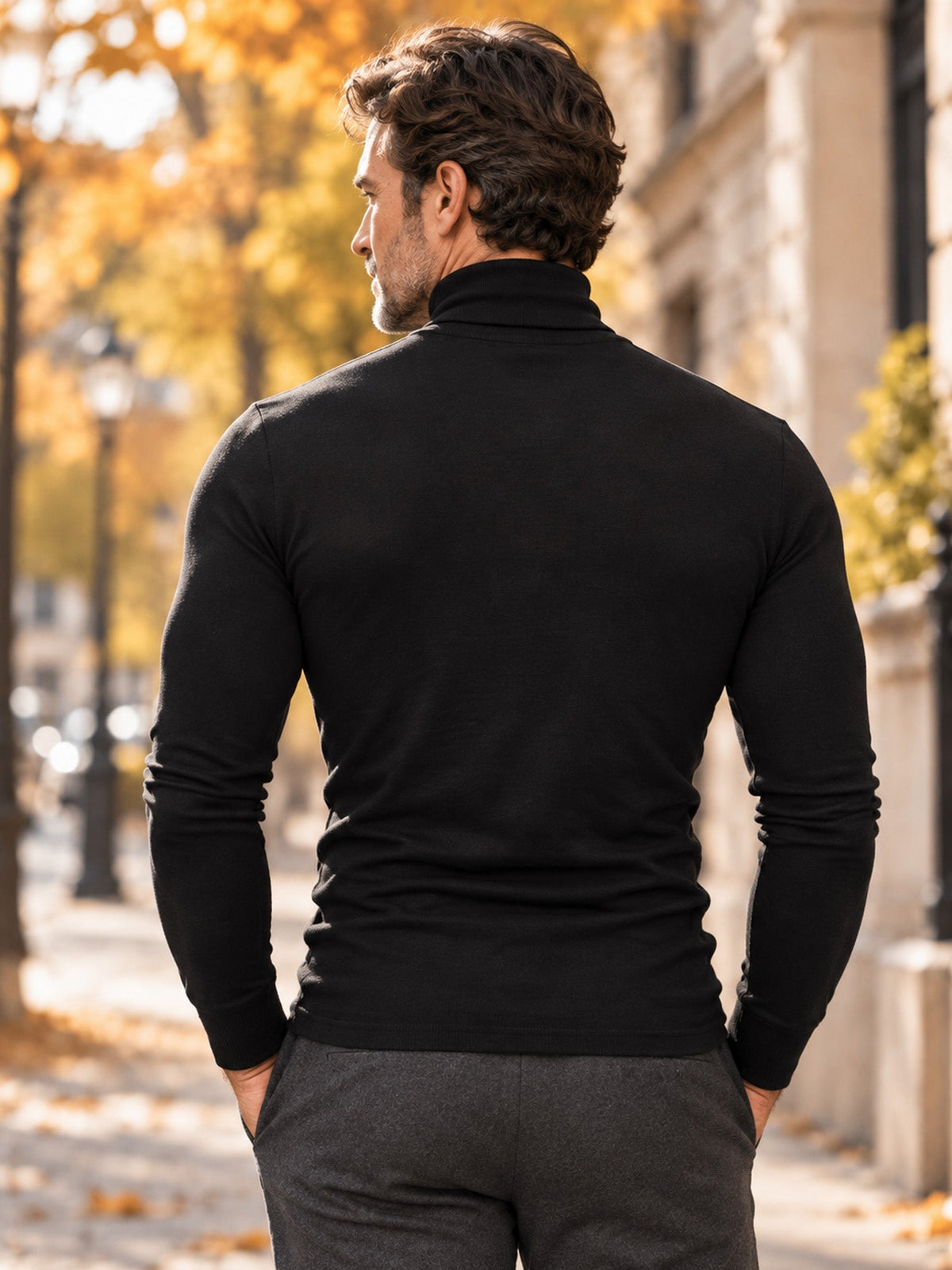 📊 Über 200.000 Verkäufe – Dankeschön mit 50% Rabatt! Herren Slim-Fit Rollkragenoberteil