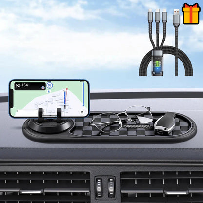 Antypoślizgowa Taca do Samochodu + Montaż Telefonu – DARMO Ładowarka 3 w 1 (2m)! Ilość Ograniczona! 🚗🎁