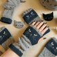 🔥 Wyprzedaż Zimowa – 49% taniej! 😻 Rękawiczki bez palców z haftem kota – ciepłe i stylowe na zimę ❄️