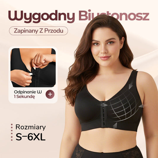 Biustonosz damski bez fiszbin z zapięciem z przodu