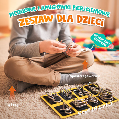 Zestaw Łańcuchów Uwięzionych – Inteligentne Puzzles Metaliowe, Zadbaj o Rozwój Mózgu i Zabawę dla Dorosłych i Dzieci! 🧠✨