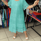 Sukienka Plus Size Friendly! 50% OFF Jednokolorowa koronkowa sukienka 🔥 | Krótki rękaw