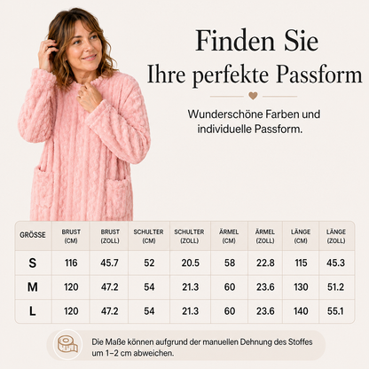 Warmes, flauschiges, langes Nachthemd für Damen