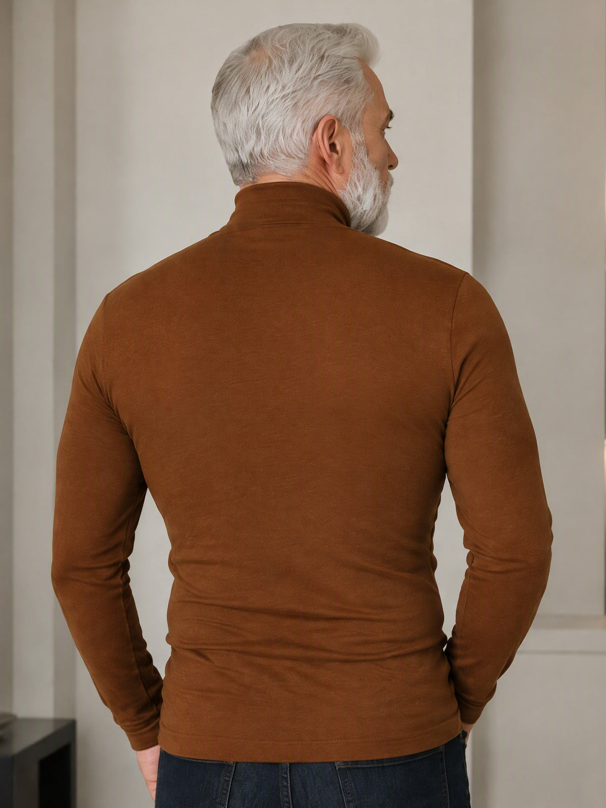 📊 Über 200.000 Verkäufe – Dankeschön mit 50% Rabatt! Herren Slim-Fit Rollkragenoberteil