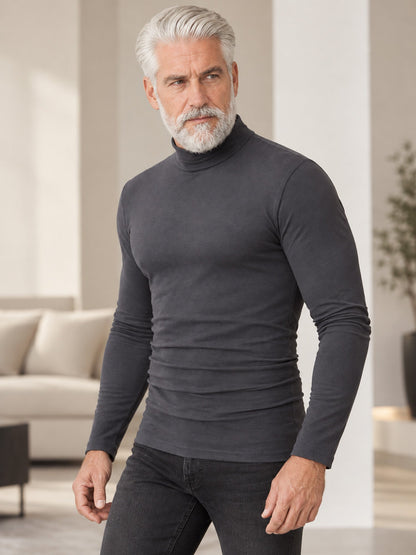 📊 Über 200.000 Verkäufe – Dankeschön mit 50% Rabatt! Herren Slim-Fit Rollkragenoberteil