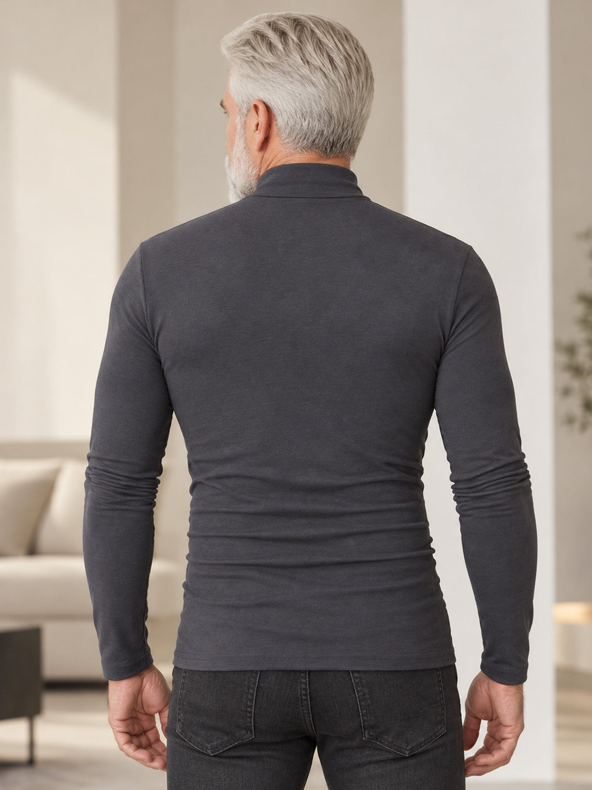 📊 Über 200.000 Verkäufe – Dankeschön mit 50% Rabatt! Herren Slim-Fit Rollkragenoberteil