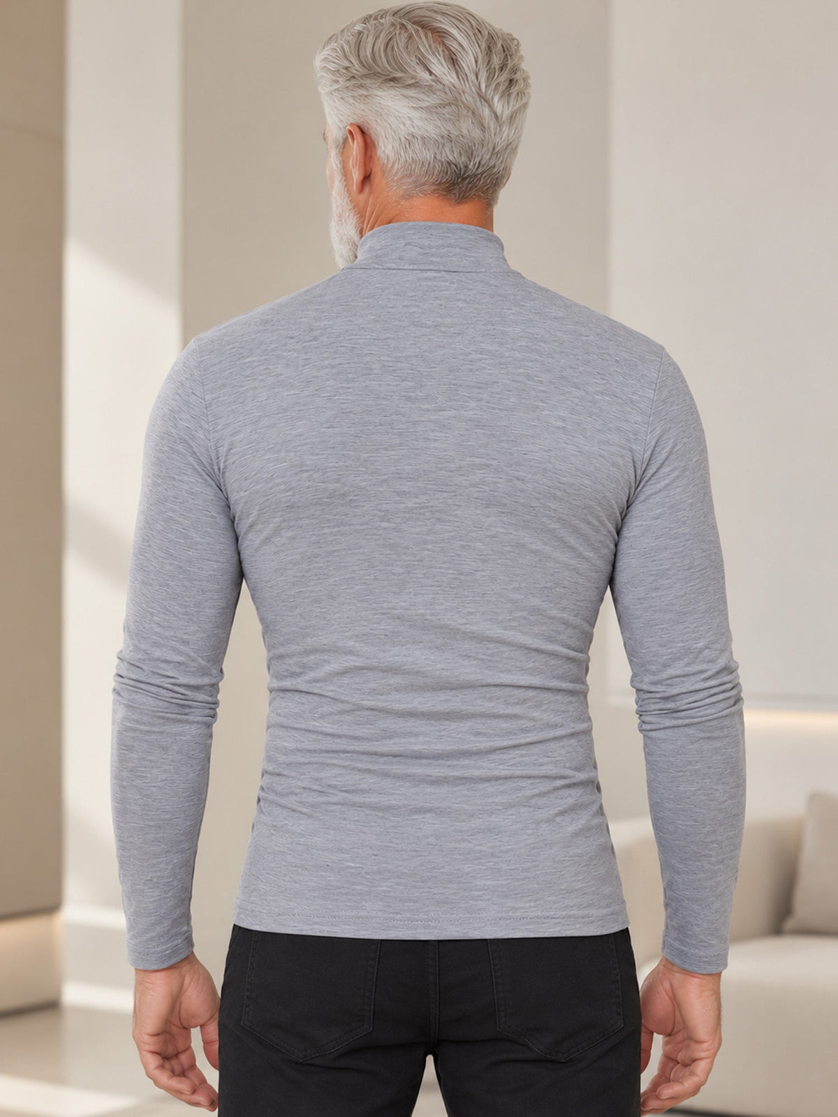 📊 Über 200.000 Verkäufe – Dankeschön mit 50% Rabatt! Herren Slim-Fit Rollkragenoberteil