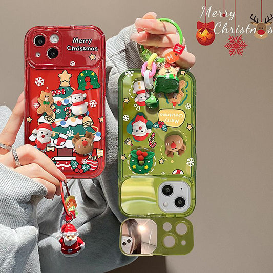 🎅📱🎄 Świąteczne etui na iPhone’a z lusterkiem – Bożonarodzeniowy design
