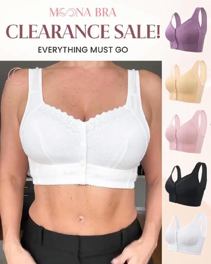 🌟 Kup 1, drugi GRATIS! 💟 Oddychający biustonosz damski Plus Size zapinany z przodu