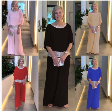 🌸2026 Elegancki dwuczęściowy zestaw Colorblock z cekinami
