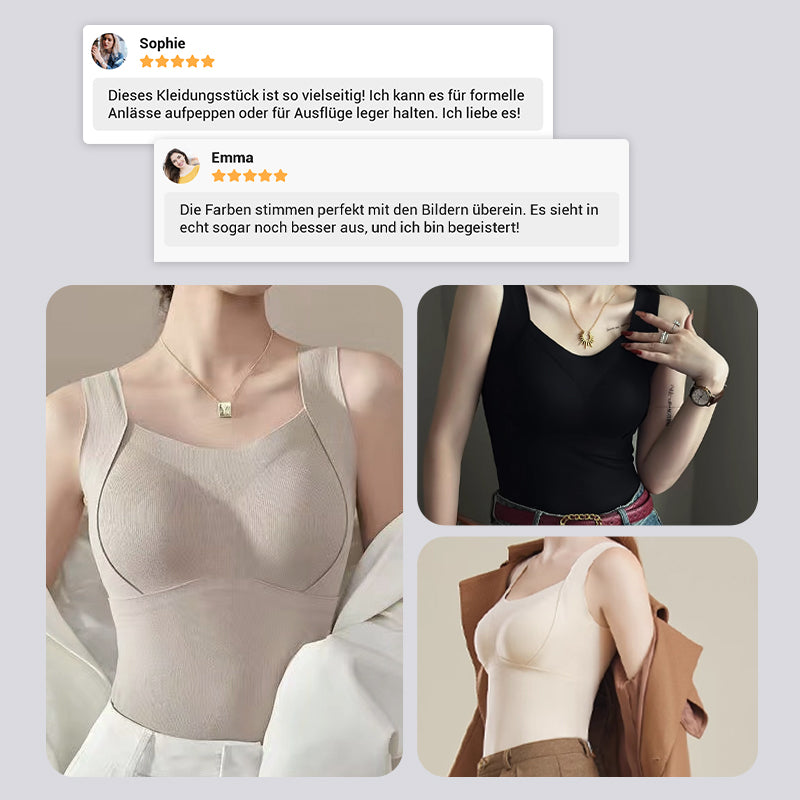 💖Verdicktes, warmes Tanktop mit integriertem BH