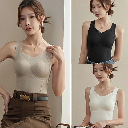 💖Verdicktes, warmes Tanktop mit integriertem BH