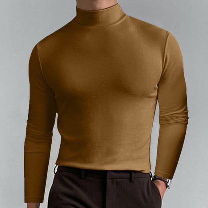 🔥🔥Slim Fit Langarm-T-Shirt für Herren mit Stehkragen