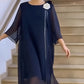 🌸✨【S-4XL】Női hálós ruha virágos díszítéssel