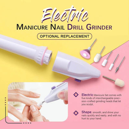 ⚡ Elektryczny zestaw do pielęgnacji paznokci – 6 w 1, profesjonalny manicure w domu