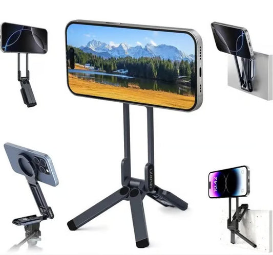 Magnetyczny statyw do telefonu iPhone, przenośny uchwyt do telefonu Mini statyw