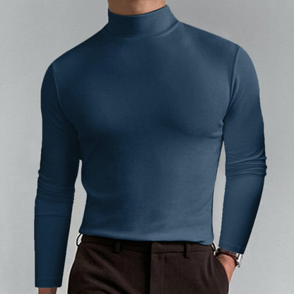 🔥🔥Slim Fit Langarm-T-Shirt für Herren mit Stehkragen