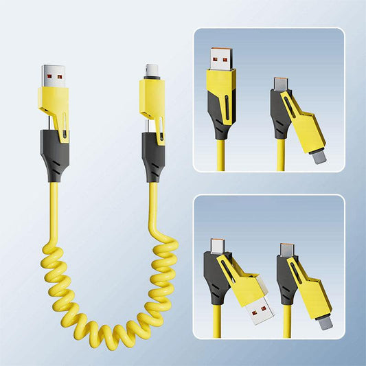💥Kup 1, otrzymaj 1 gratis💥 4-w-1 spiralny kabel do ładowania ✅