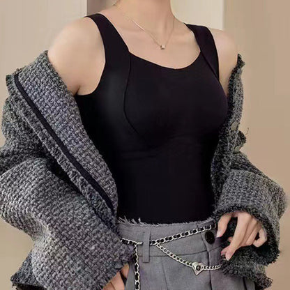 💖Verdicktes, warmes Tanktop mit integriertem BH