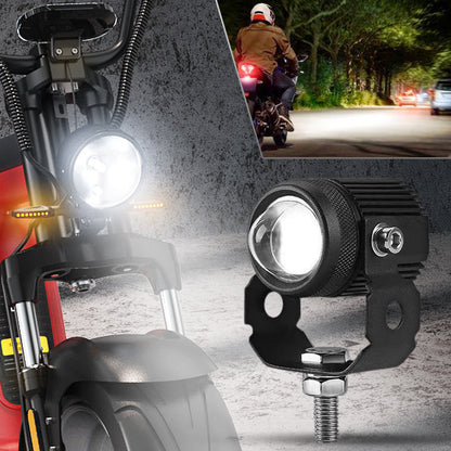 🛵 MOCNY REFLEKTOR MOTOCYKLOWY LED