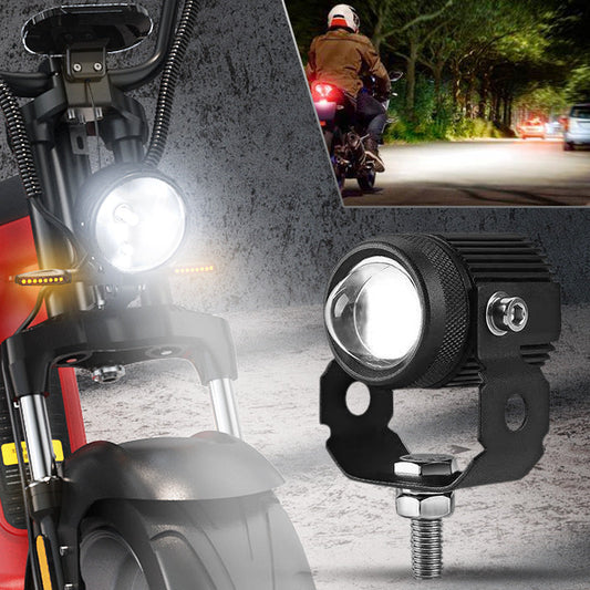 🛵 MOCNY REFLEKTOR MOTOCYKLOWY LED