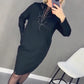👗Jesienna i zimowa modna sukienka z okrągłym dekoltem🎅Oferta ograniczona czasowo