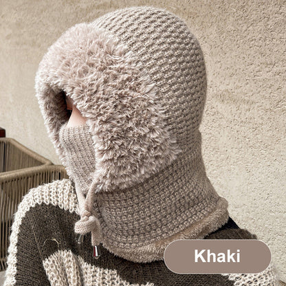 🔥3-in-1 Fleecegefütterte Mütze und Schal für Damen