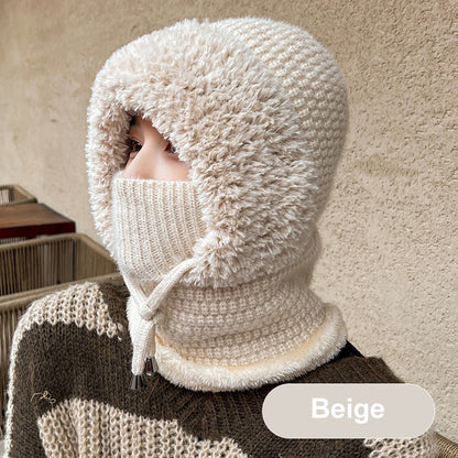🔥3-in-1 Fleecegefütterte Mütze und Schal für Damen
