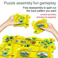 Zestaw Puzzle Toru Dinozaurów z Autkiem – Interaktywna Zabawa Dla Dzieci! 🚗