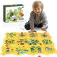 Zestaw Puzzle Toru Dinozaurów z Autkiem – Interaktywna Zabawa Dla Dzieci! 🚗