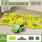 Zestaw Puzzle Toru Dinozaurów z Autkiem – Interaktywna Zabawa Dla Dzieci! 🚗