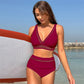 Damski 2-częściowy zestaw bikini z wysoką talią