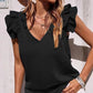 【S-2XL】👚Elastyczny top z falbanką bez rękawów z dekoltem w serek