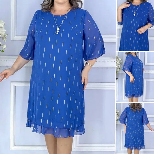 【S-4XL】 Urocze stylowe luźne lekkie sukienki z nadrukiem