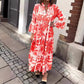 🌸 Sukienka oversize z nadrukiem boho