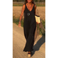 【S-4XL】Damska sukienka Maxi Cami z dekoltem w serek