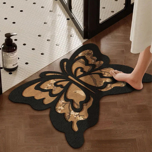 Mata do łazienki i kuchni w kształcie motyla – chłonie wodę i zapobiega ślizganiu! 🚿🦋🍳
