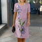🔥👗Elegancka luźna sukienka z kwiatowym nadrukiem