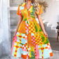Letnia wyprzedaż 🌴 Damska sukienka casual boho z dekoltem w serek