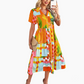 Letnia wyprzedaż 🌴 Damska sukienka casual boho z dekoltem w serek