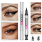 1+1 gratis – Dwustronny eyeliner w płynie z trójkątnym stemplem – wodoodporny, odporny na pot i rozmazywanie