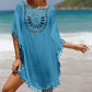 【Odpowiedni S-5XL】🏖️Női luźny jednolity kolor jednolity kolor wydrążony Cover Up