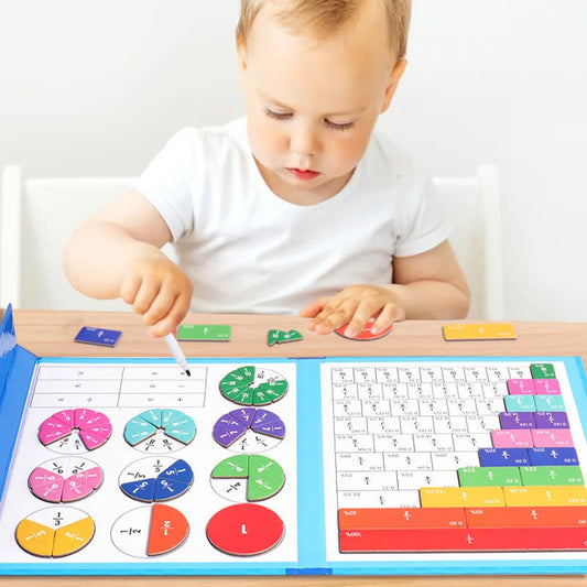 🔥OSTATNI DZIEŃ WYPRZEDAŻY – 50% TANIEJ🏅Montessori Magnetyczna Książka z Układanką Ułamkową