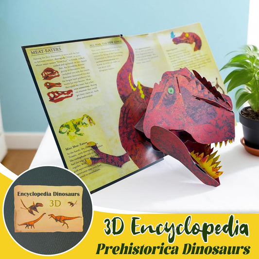 🔥🦖Encyklopedia prehistoryczna 3D Dinozaury – rozpal w dzieciach pasję do nauki! 📚